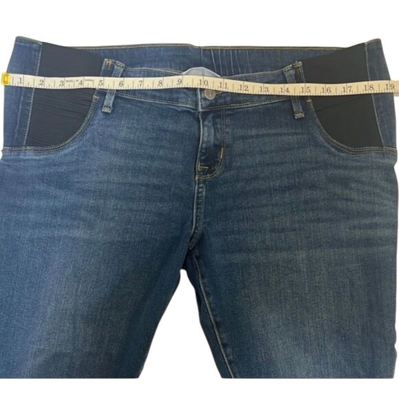 Isabel Maternity Skinny Jeans Distressed Raw Hem Stretch Denim Size 14 - Picture 5 of 11